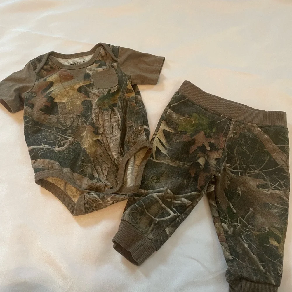 Baby‎ Clothing Set with Animal, Camo, and Vehicle Prints, Size 12 months